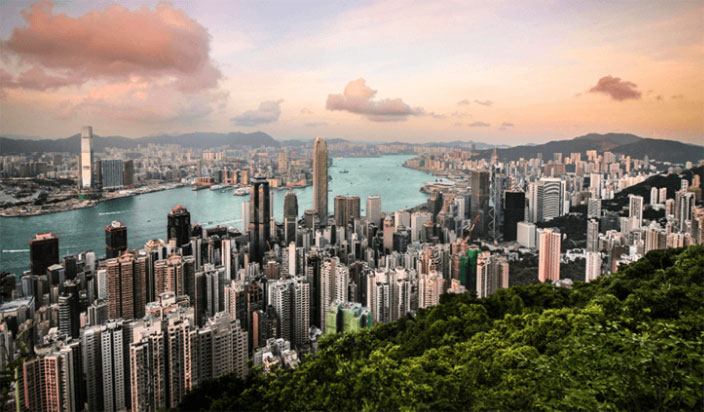 Aerial View of Hong Kong