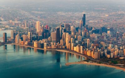 The,Chicago,Skyline,On,A,Hazy,Summer,Day