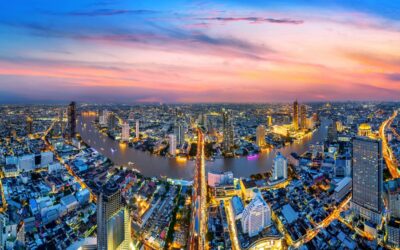 Panorama,Of,Bangkok,City,At,Twilight,,Thailand.