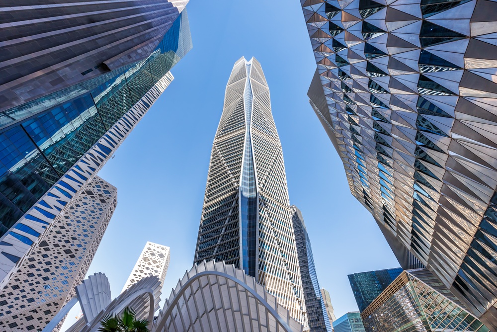 Riyadh,Skyline,Kafd,King,Abdullah,Financial,District,Skyscrapers,Buildings,In