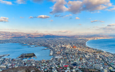 Mount Hakodate, Hokkaido, Japan.