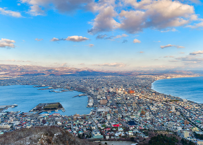 Mount Hakodate, Hokkaido, Japan.